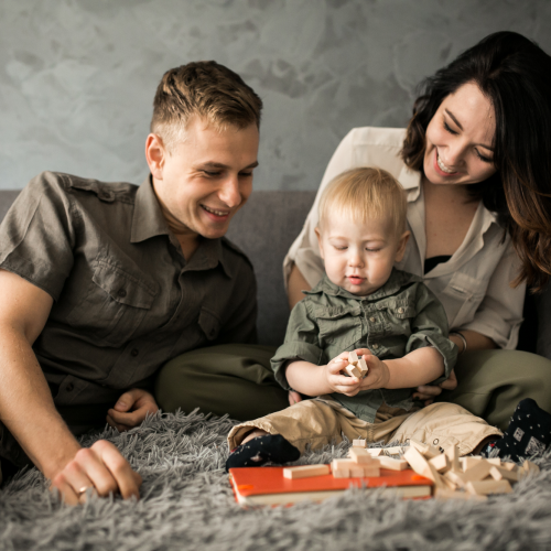 Happy Parent With Kid